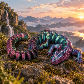 Grand dragon brillant articulé - Zanimiz