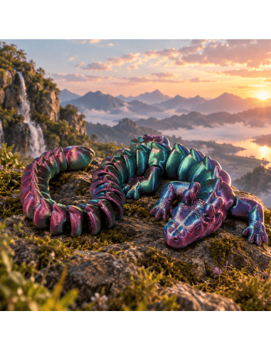 Grand dragon brillant articulé - Zanimiz