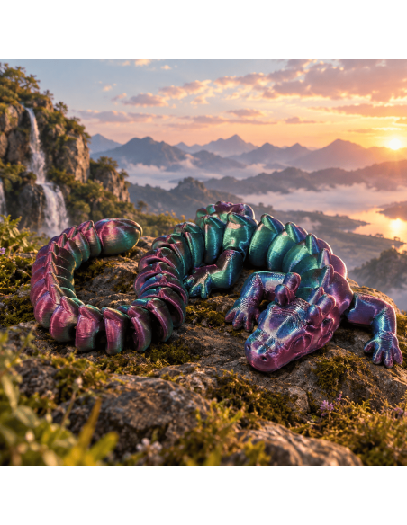 Grand dragon brillant articulé - Zanimiz