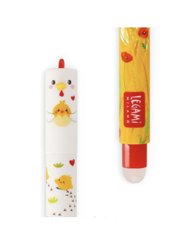 Stylo à encre effaçable Poule - Legami