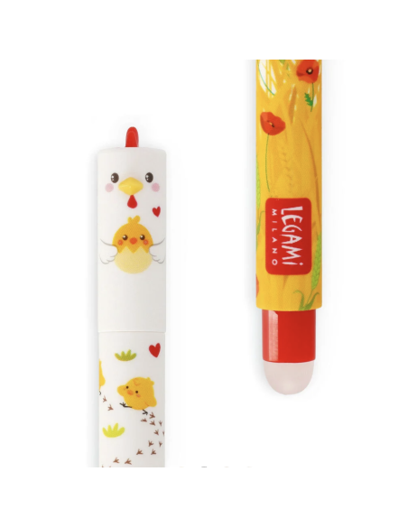 Stylo à encre effaçable Poule - Legami