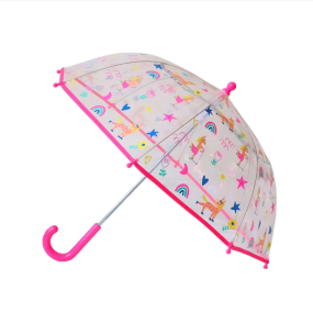 Parapluie licornes fluo transparent
