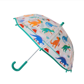 Parapluie dinosaure explorateur transparent