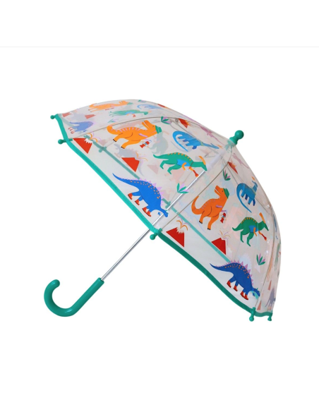 Parapluie dinosaure explorateur transparent