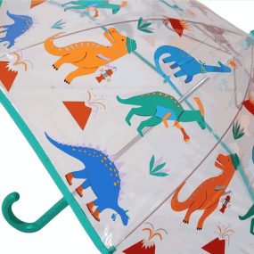 Parapluie dinosaure explorateur transparent 2