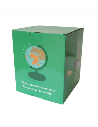 Globe terrestre lumineux vert