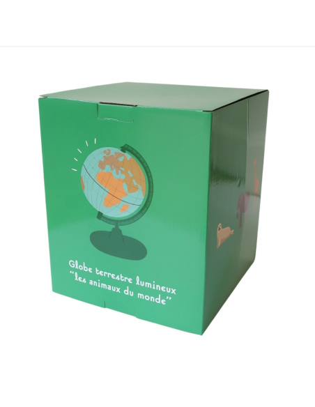 Globe terrestre lumineux vert