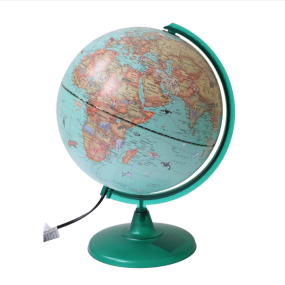 Globe terrestre lumineux vert 2