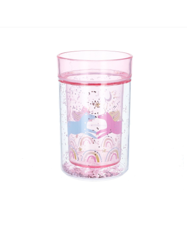 Verre à paillettes Licornes