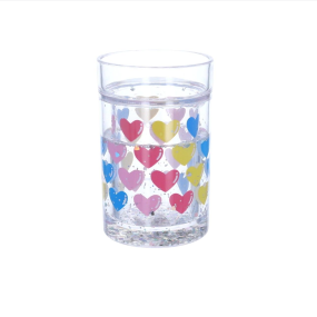 Verre à paillettes Coeurs