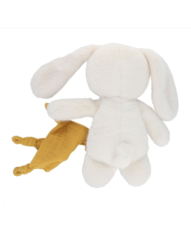 Doudou lapin crème et son doudou