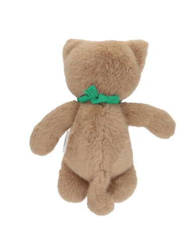 Doudou chat marron et son bandana