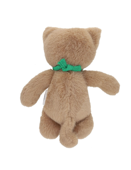 Doudou chat marron et son bandana