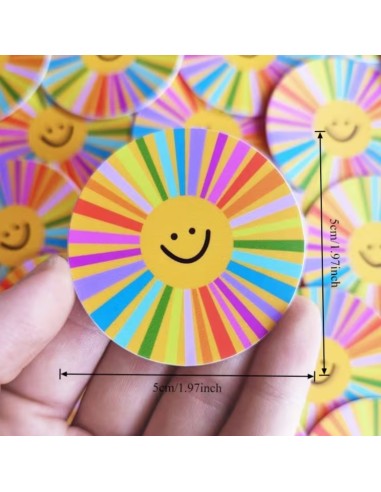 Autocollant soleil multicolore