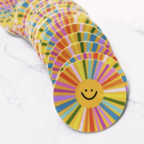 Autocollant soleil multicolore 2