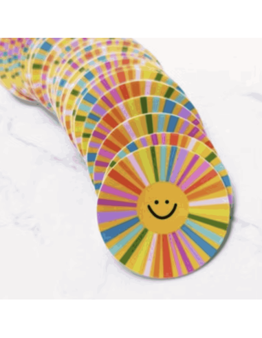 Autocollant soleil multicolore