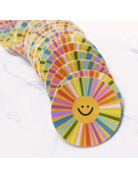 Autocollant soleil multicolore