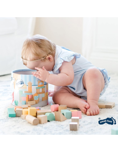 Seau de 50 blocs de construction en bois - Small Foot