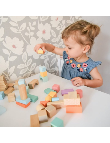 Seau de 50 blocs de construction en bois - Small Foot