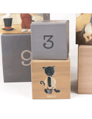 Set de 9 cubes à empiler Petits Amis - Egmont Toys