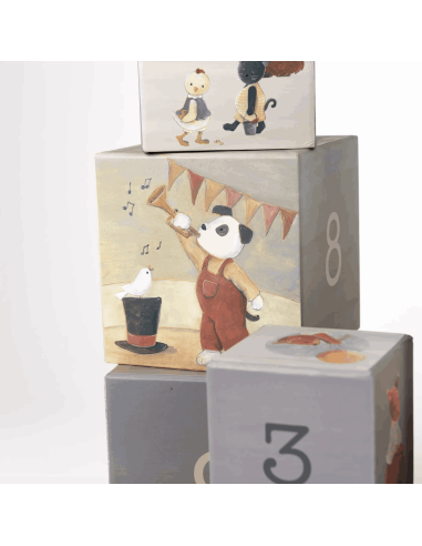 Set de 9 cubes à empiler Petits Amis - Egmont Toys