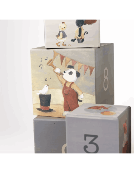 Set de 9 cubes à empiler Petits Amis - Egmont Toys