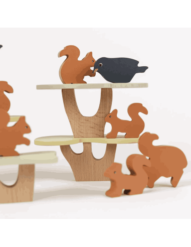 Jeu d'équilibre écureuils en bois - Egmont Toys