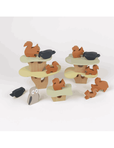 Jeu d'équilibre écureuils en bois - Egmont Toys