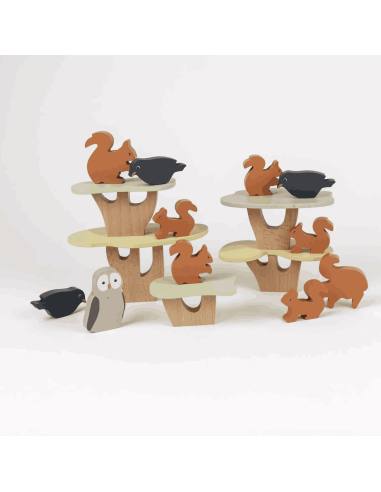 Jeu d'équilibre écureuils en bois - Egmont Toys