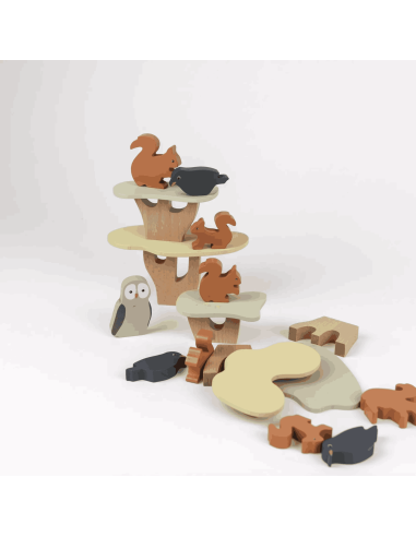 Jeu d'équilibre écureuils en bois - Egmont Toys