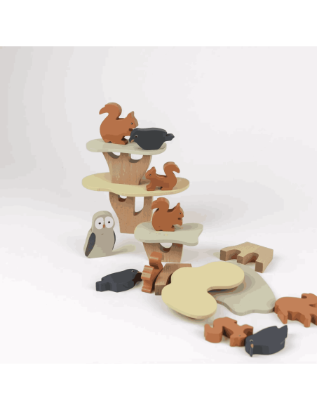 Jeu d'équilibre écureuils en bois - Egmont Toys