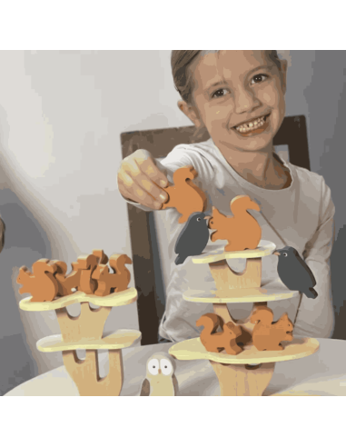 Jeu d'équilibre écureuils en bois - Egmont Toys