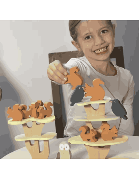 Jeu d'équilibre écureuils en bois - Egmont Toys