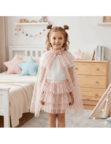 Tutu et cape Loane rose poudré 3/7 ans - Labay