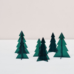 Set de 3 sapins verts en plexi - Les Mignonneries 2