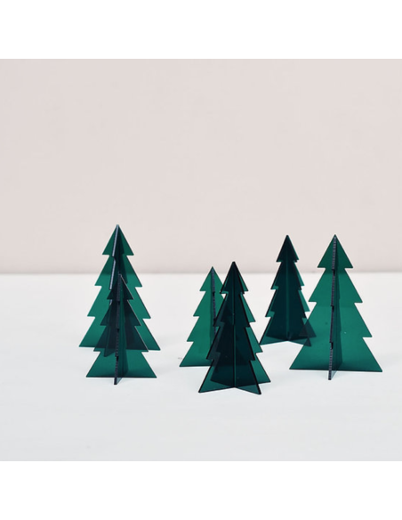 Set de 3 sapins verts en plexi - Les Mignonneries