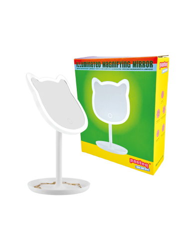 Miroir grossissant lumineux chat - Pasteq