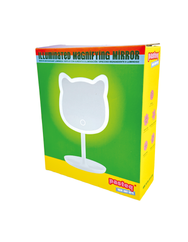 Miroir grossissant lumineux chat - Pasteq