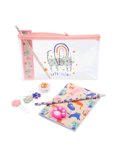 Set de papeterie chat - Pasteq