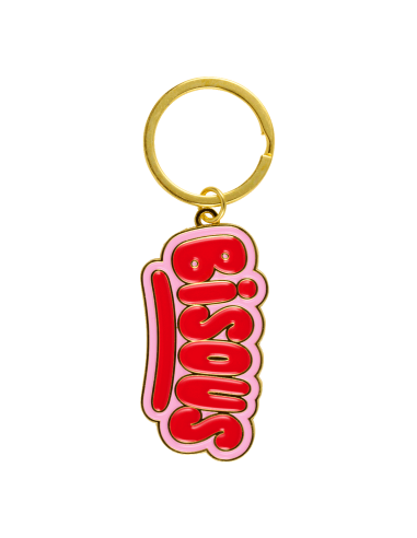 Porte-clé émaillé Bisous - Pasteq