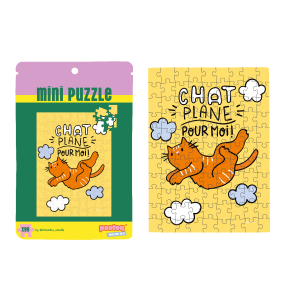 Mini puzzle "chat plane pour moi" - Pasteq