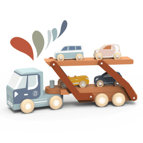 Camion transporteur avec 4 voitures - Speedy Monkey