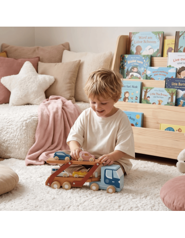 Camion transporteur avec 4 voitures - Speedy Monkey