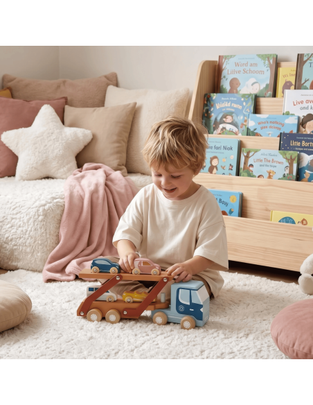 Camion transporteur avec 4 voitures - Speedy Monkey