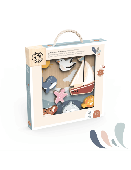 Puzzle bois à encastrer Océan - Speedy Monkey