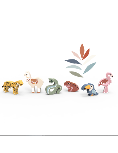 Animaux du monde en bois - Amérique du Sud -...