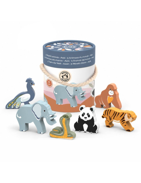 Animaux du monde en bois - Asie - Speedy Monkey