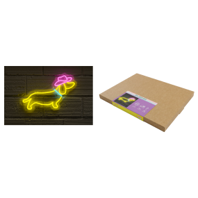 Néon led Chien cowboy - Pasteq