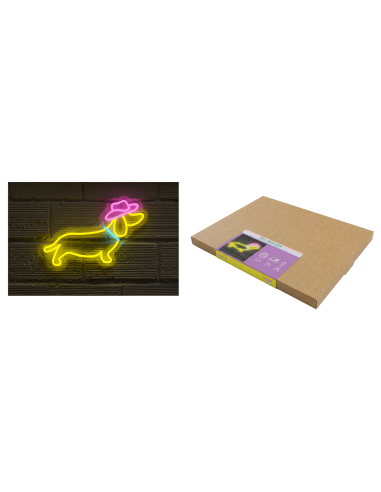 Néon led Chien cowboy - Pasteq
