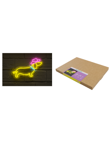 Néon led Chien cowboy - Pasteq